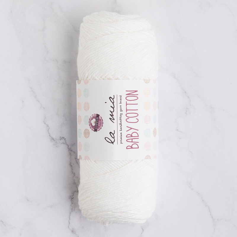 La Mia Baby Cotton Yarn, White – L001