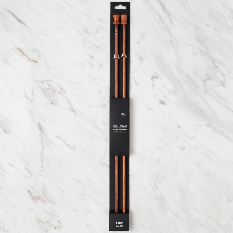 La Mia Rosewood 5 mm 36 cm Wooden Knitting Needle
