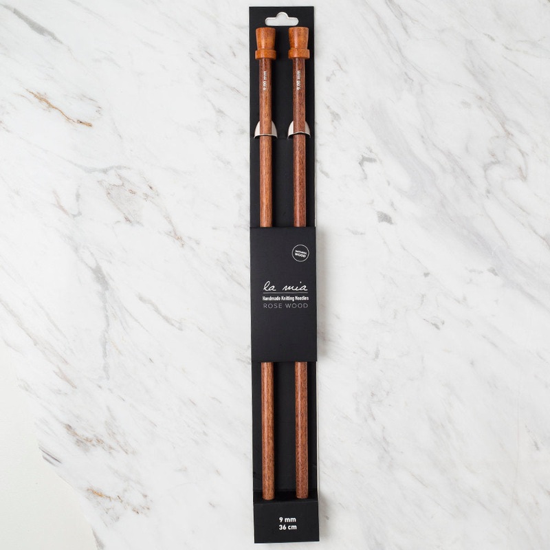 La Mia Rosewood 9 mm 36 cm Wooden Knitting Needle