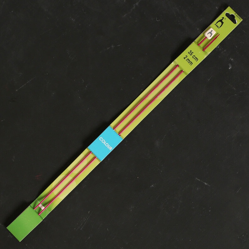 Pony Colour 2 mm 35 cm Aluminum Knitting Needle, Fuchsia – 33701
