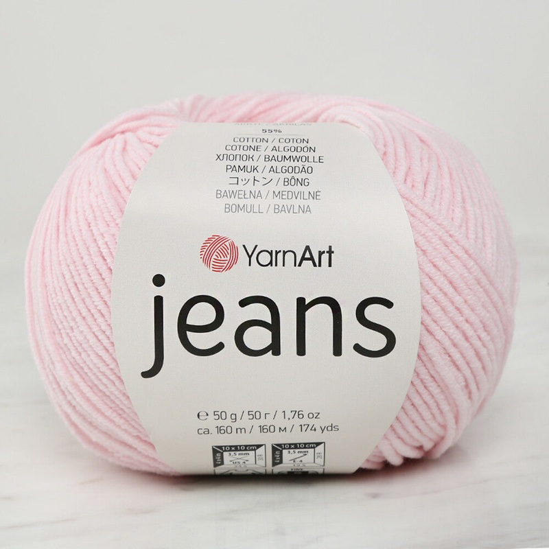 YarnArt Jeans Knitting Yarn, Pink – 74