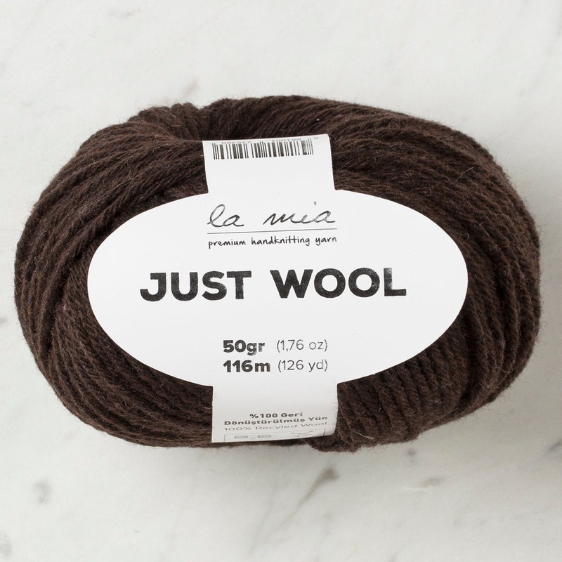 La Mia Just Wool Yarn, Dark Brown – LT006