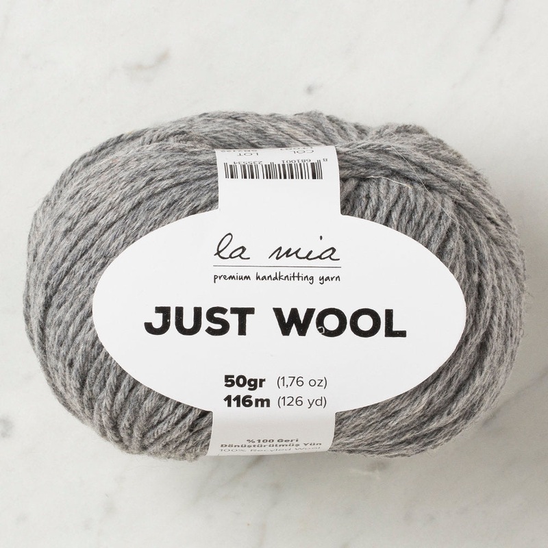 La Mia Just Wool Yarn, Grey – LT001