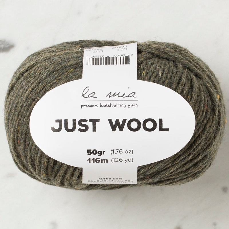 La Mia Just Wool Yarn, Khaki Green – LT005