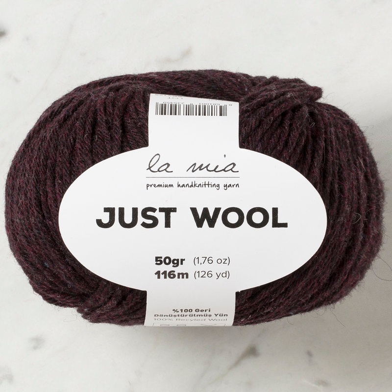 La Mia Just Wool Yarn, Plum – LT009