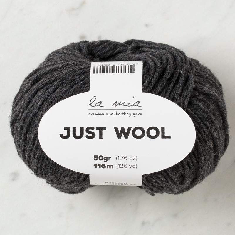 La Mia Just Wool Yarn, Smoked Grey – LT008