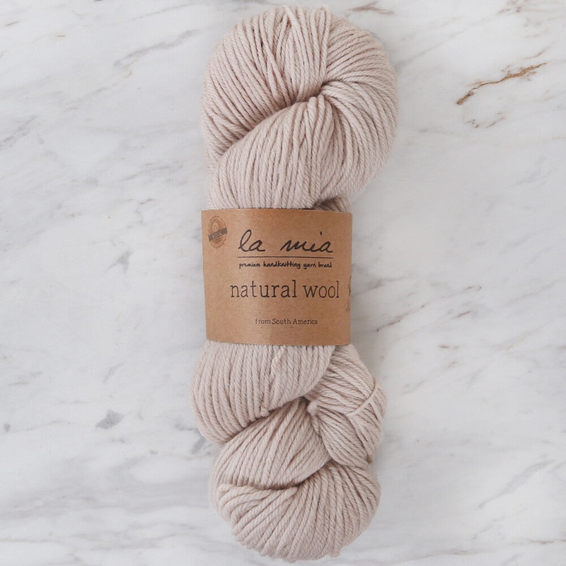 La Mia Natural Wool Yarn, Stone – L202