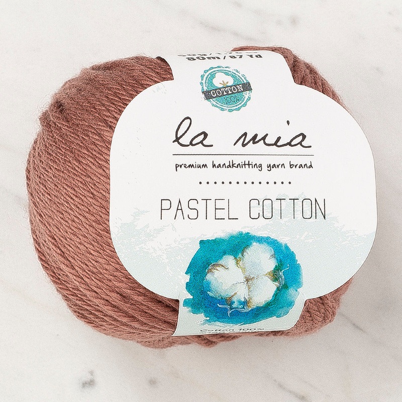 La Mia Pastel 100% Cotton Yarn, Brown – L188