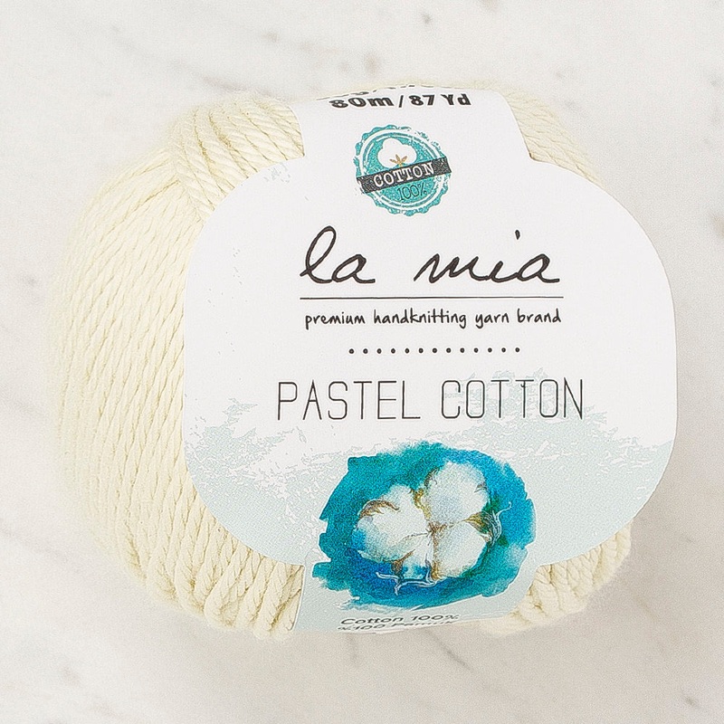 La Mia Pastel 100% Cotton Yarn, Light Yellow – L182