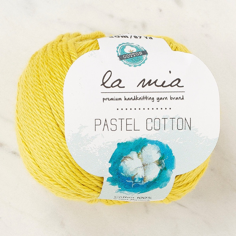 La Mia Pastel 100% Cotton Yarn, Mustard – L189