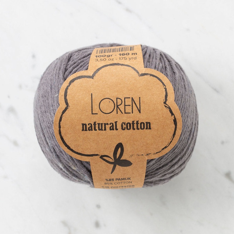 Loren Natural Cotton Yarn, Antracite – R082