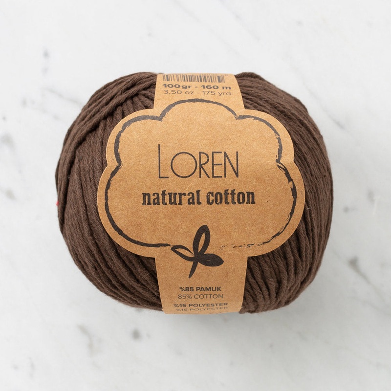 Loren Natural Cotton Yarn, Brown – R035