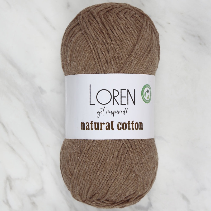 Loren Natural Cotton Yarn, Brown – R085