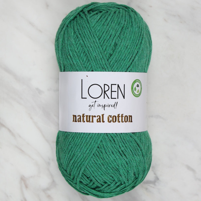 Loren Natural Cotton Yarn, Green – R028