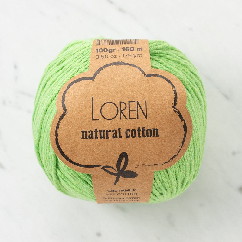 Loren Natural Cotton Yarn, Green – R088