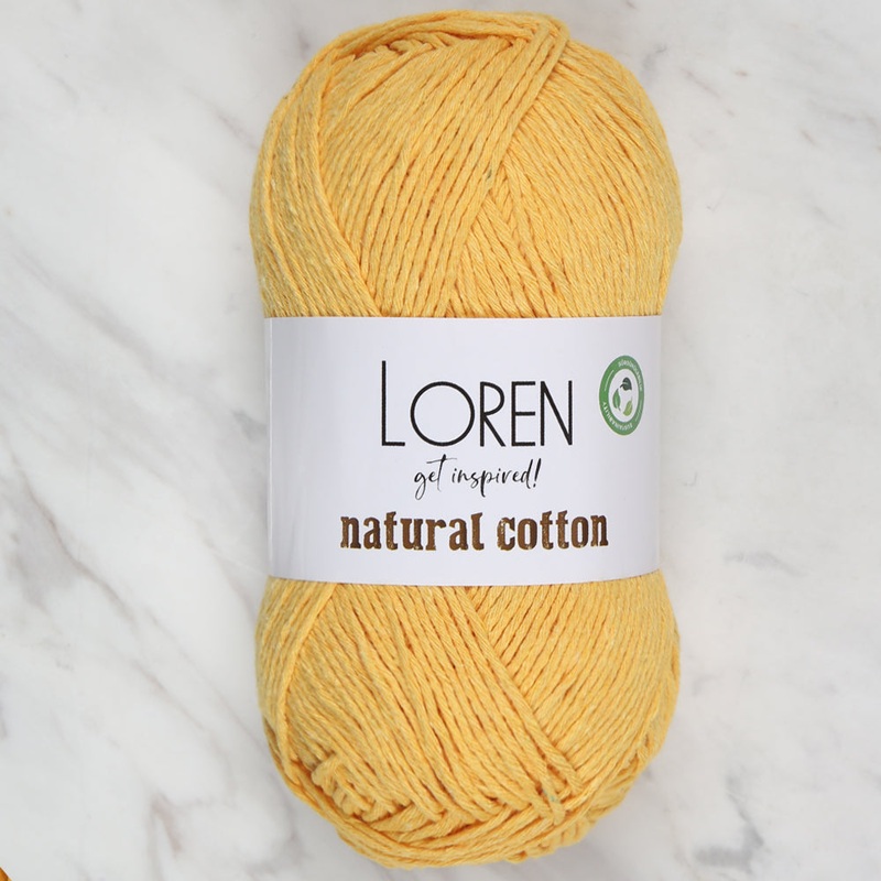 Loren Natural Cotton Yarn, Mustard – R002