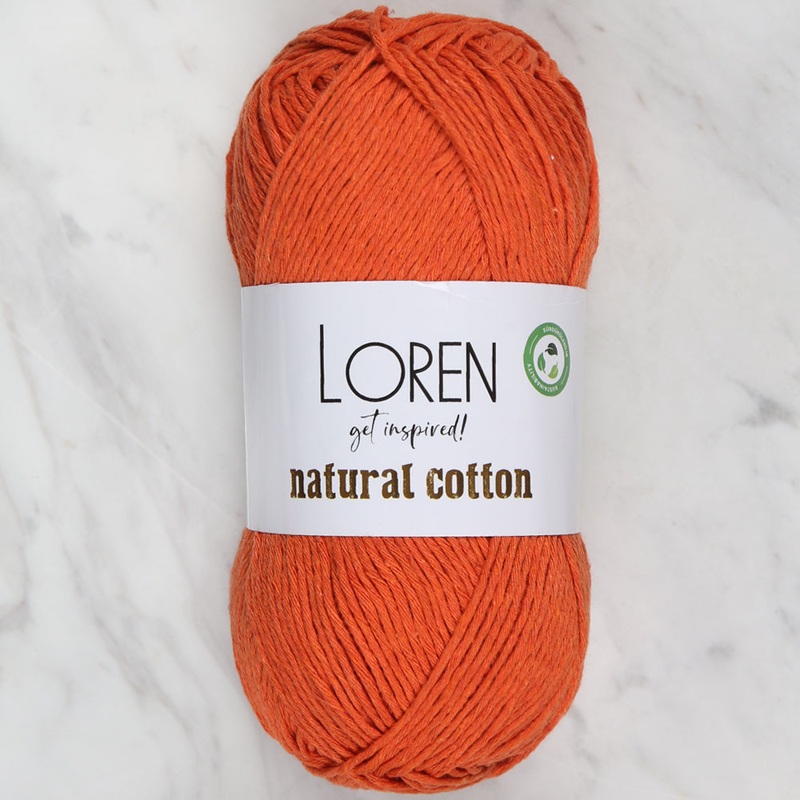 Loren Natural Cotton Yarn, Orange – R096