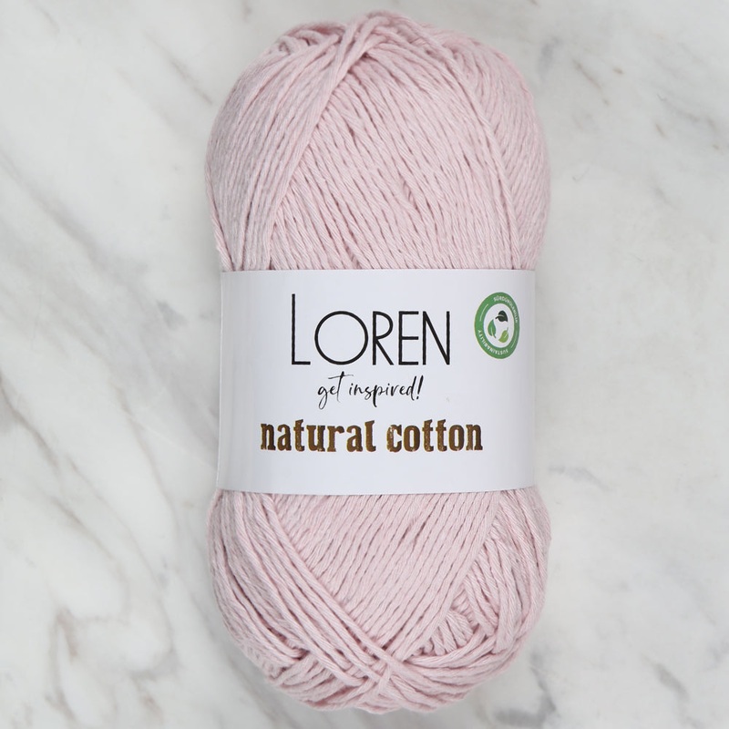 Loren Natural Cotton Yarn, Pink – R094