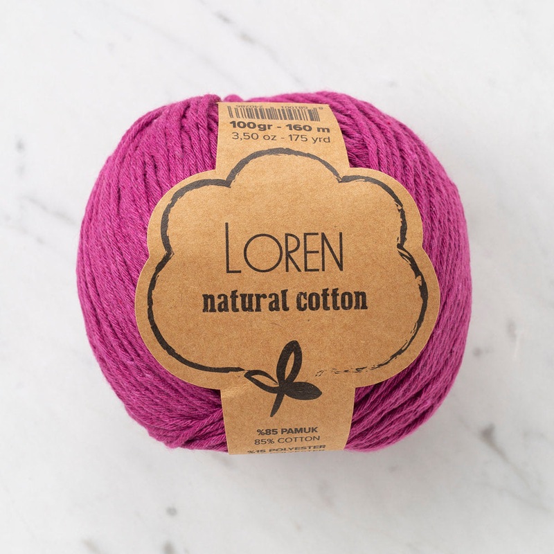 Loren Natural Cotton Yarn, Purple – R098