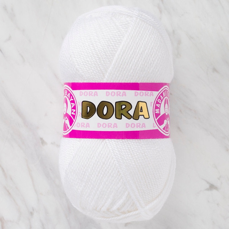 Madame Tricote Paris Dora Yarn, White – 100