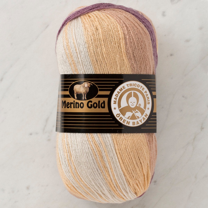 Madame Tricote Paris Merino Gold Batik Knitting Yarn, Variegated – 827