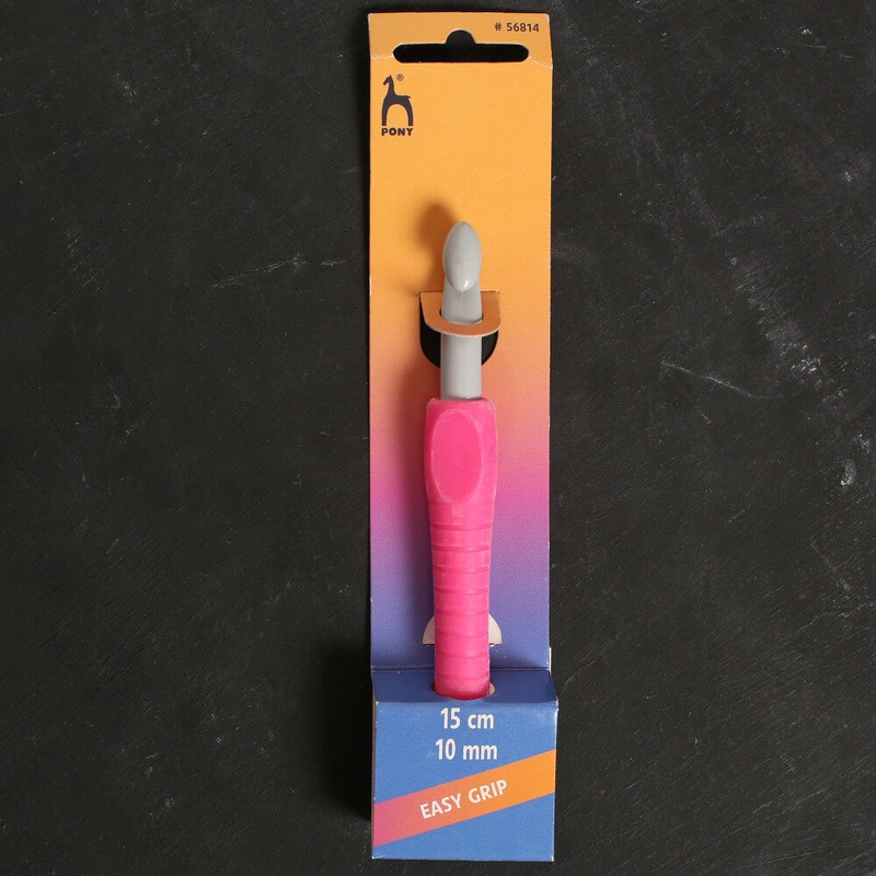 Pony Easy Grip 10 mm 15 cm Soft Handled Crochet Hook, Pink – 56814