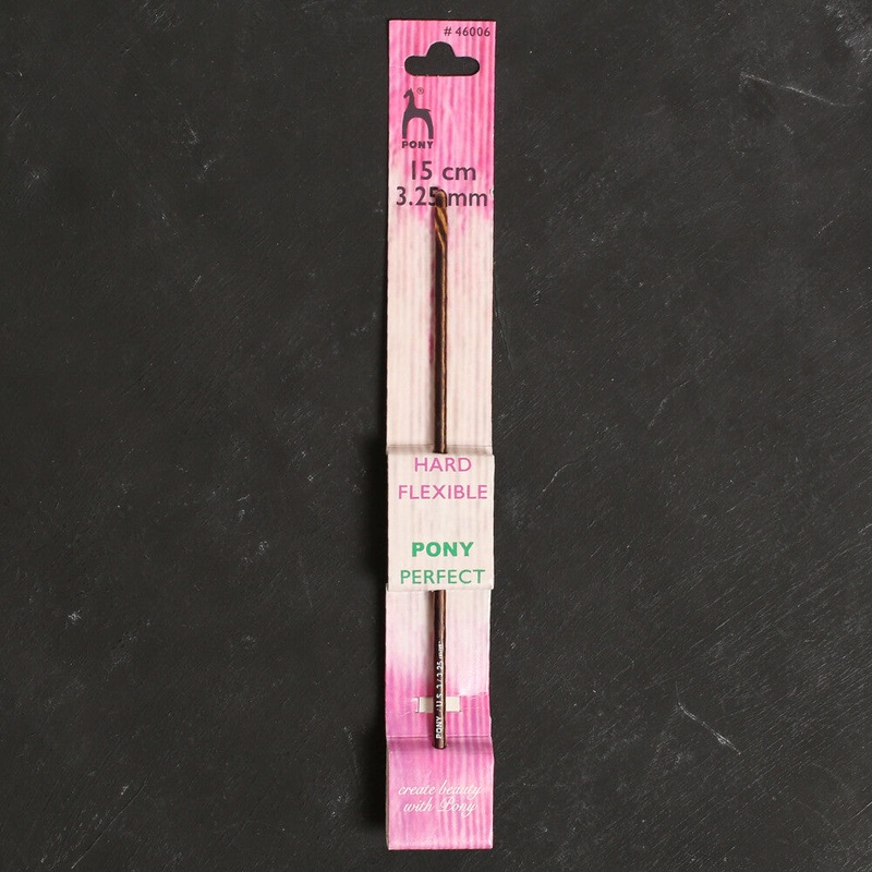 Pony Perfect 3.25 mm 15 cm Wooden Crochet Hook – 46006