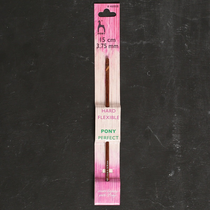 Pony Perfect 3.75 mm 15 cm Wooden Crochet Hook – 46008