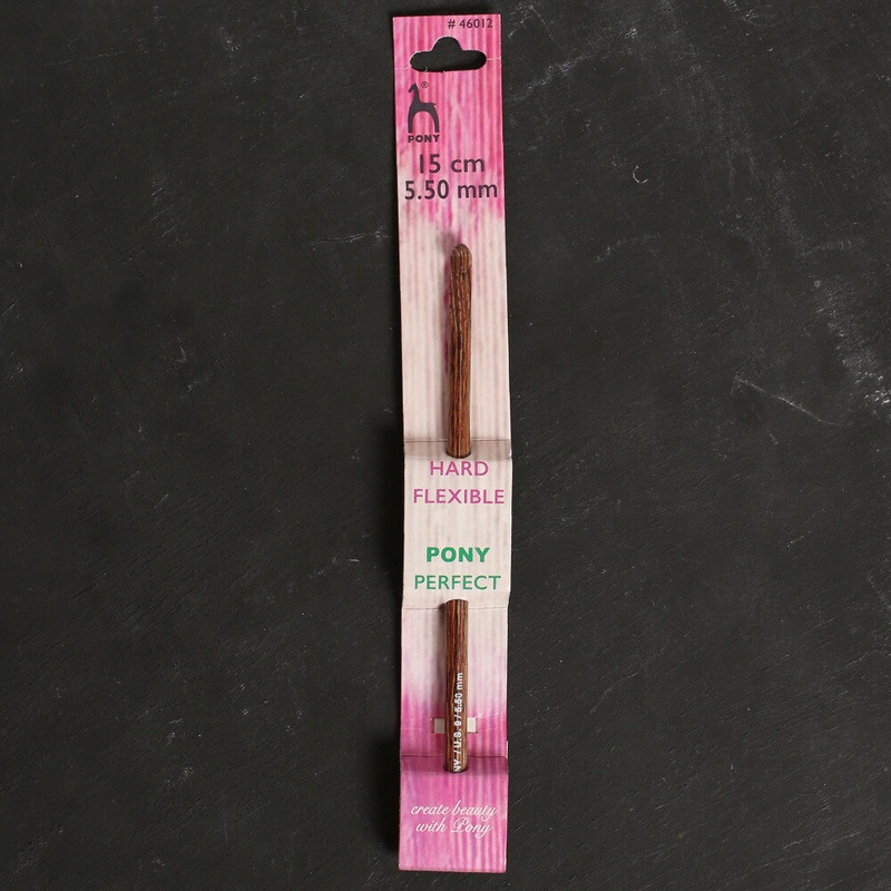 Pony Perfect 5.5 mm 15 cm Wooden Crochet Hook – 46012