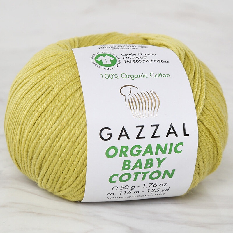Gazzal Organic Baby Cotton Yarn, Green Apple – 426