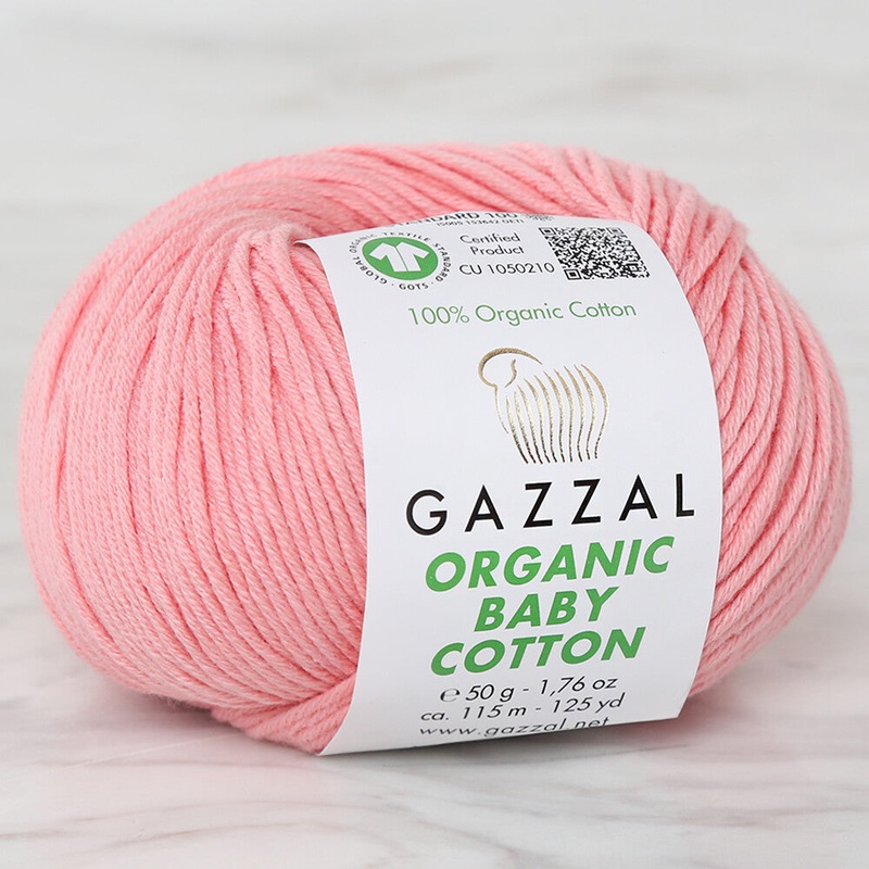 Gazzal Organic Baby Cotton Yarn, Pink – 425