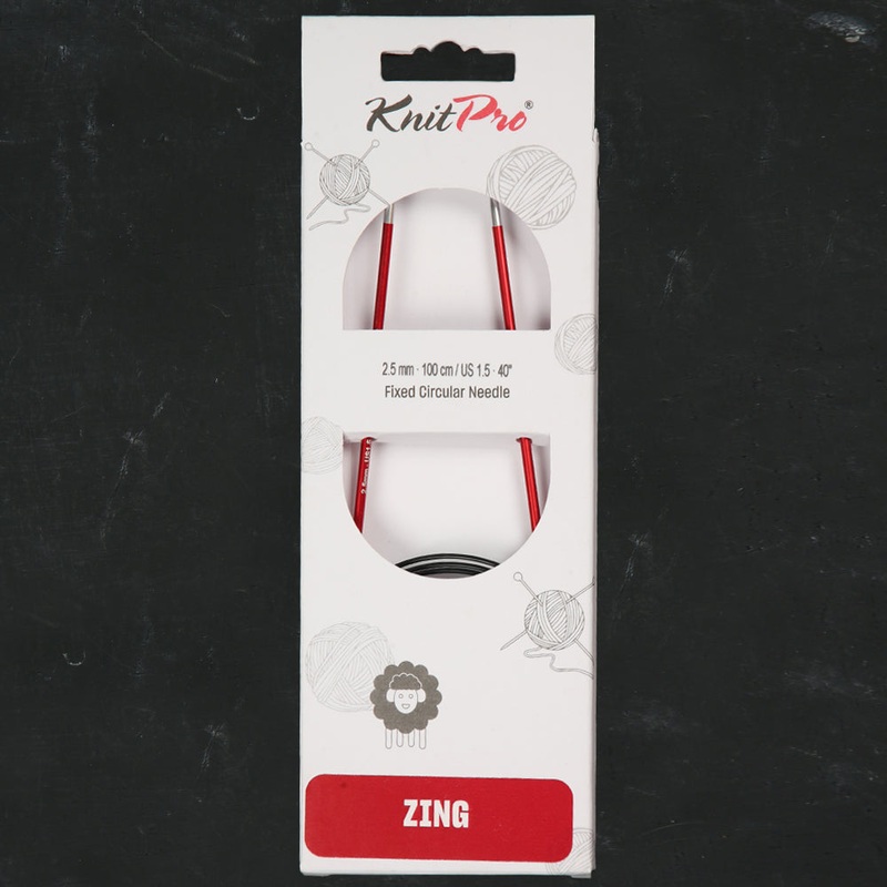 KnitPro Zing 2.5 Mm 100 Cm Metal Circular Needles, Garnet – 47153