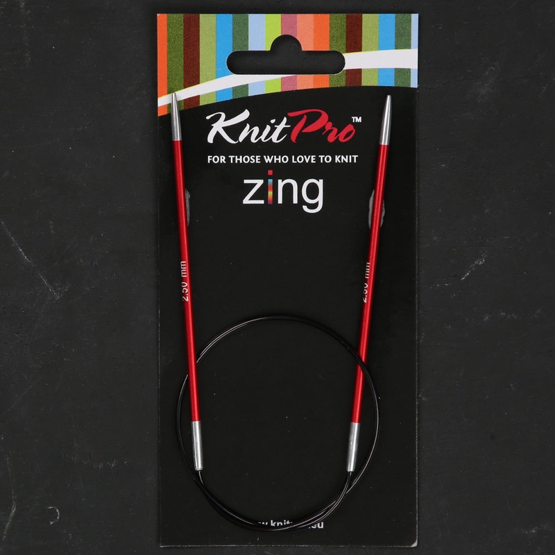 KnitPro Zing 2.5 Mm 40 Cm Metal Circular Needles, Garnet – 47063