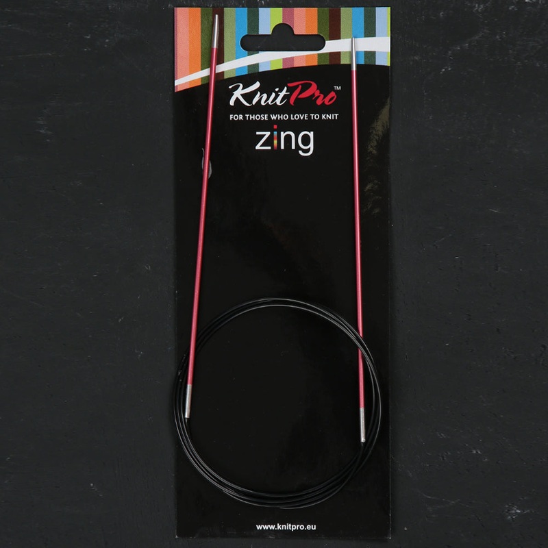 KnitPro Zing 2 Mm 100 Cm Metal Circular Needles, Coral – 47151