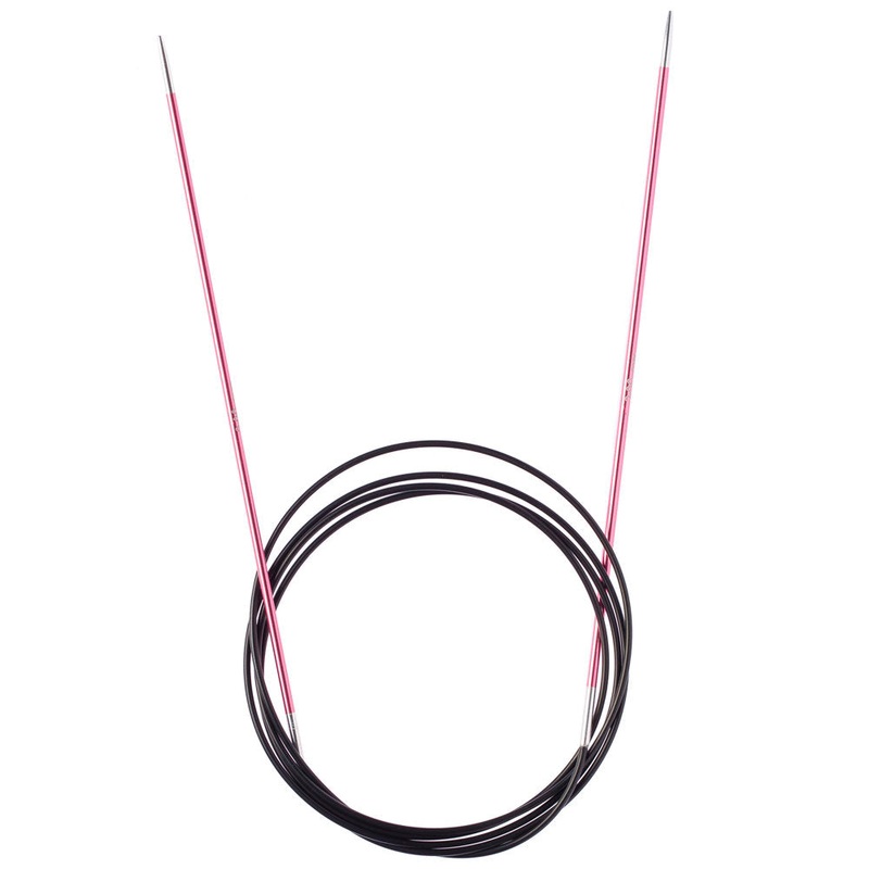 KnitPro Zing 2 Mm 120 Cm Metal Circular Needles, Coral – 47181