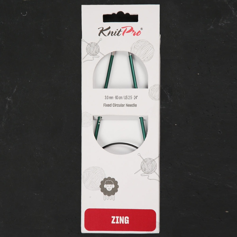 KnitPro Zing 3 Mm 60 Cm Metal Circular Needles, Jade – 47095