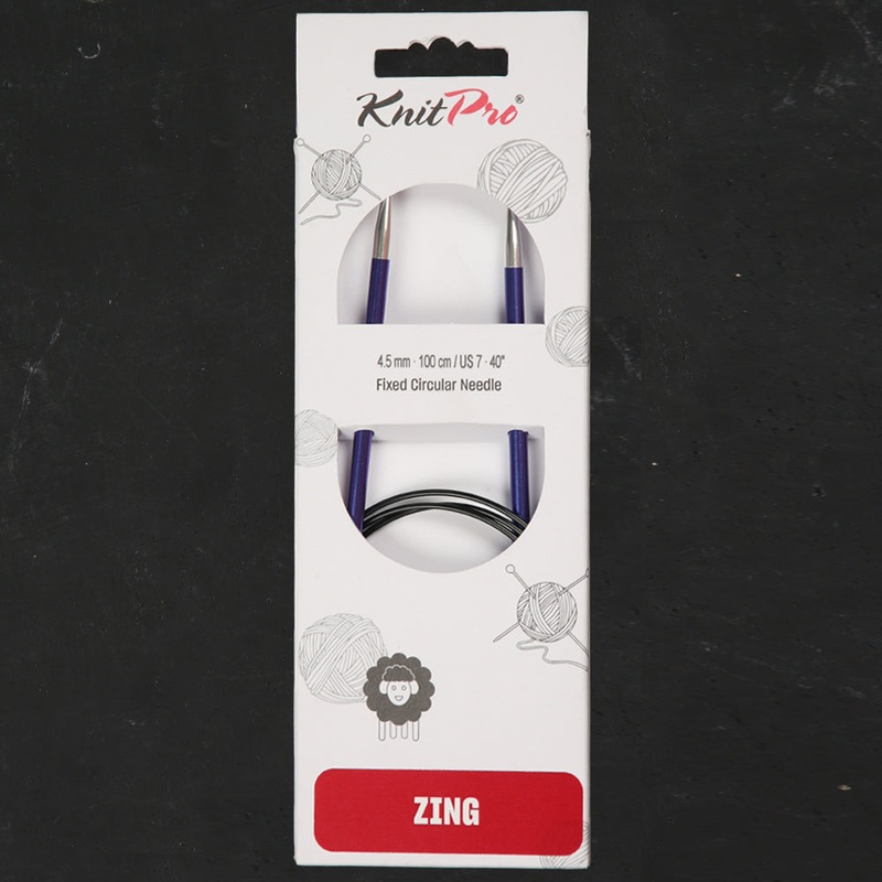 KnitPro Zing 4.5 Mm 100 Cm Metal Circular Needles, Lolite – 47160