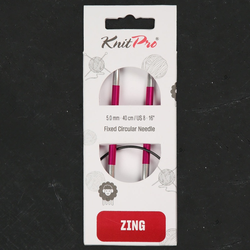 KnitPro Zing 5 Mm 40 Cm Metal Circular Needles, Ruby – 47071