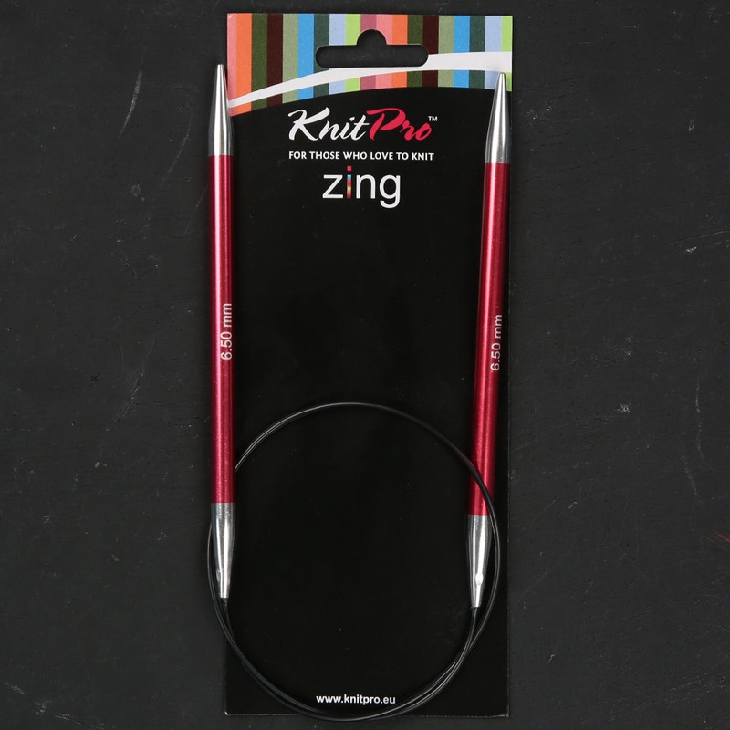 KnitPro Zing 6.5 Mm 60 Cm Metal Circular Needles, – 47104