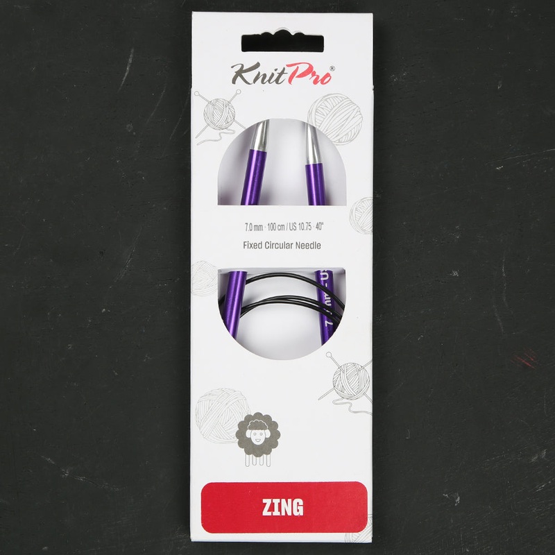 Knitpro Zing 7 Mm 100 Cm Metal Circular Needles, Amethyst – 47165