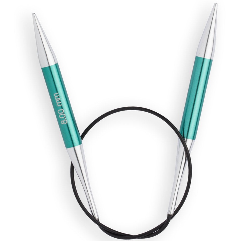KnitPro Zing 8 Mm 40 Cm Metal Circular Needles, Emrald – 47076