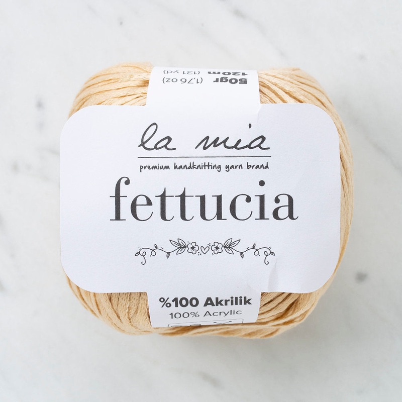 La Mia Fettucia  Yarn, Beige – L120