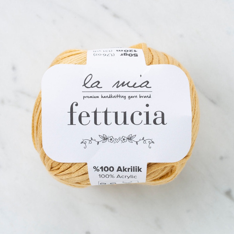 La Mia Fettucia  Yarn, Dark Beige – L097