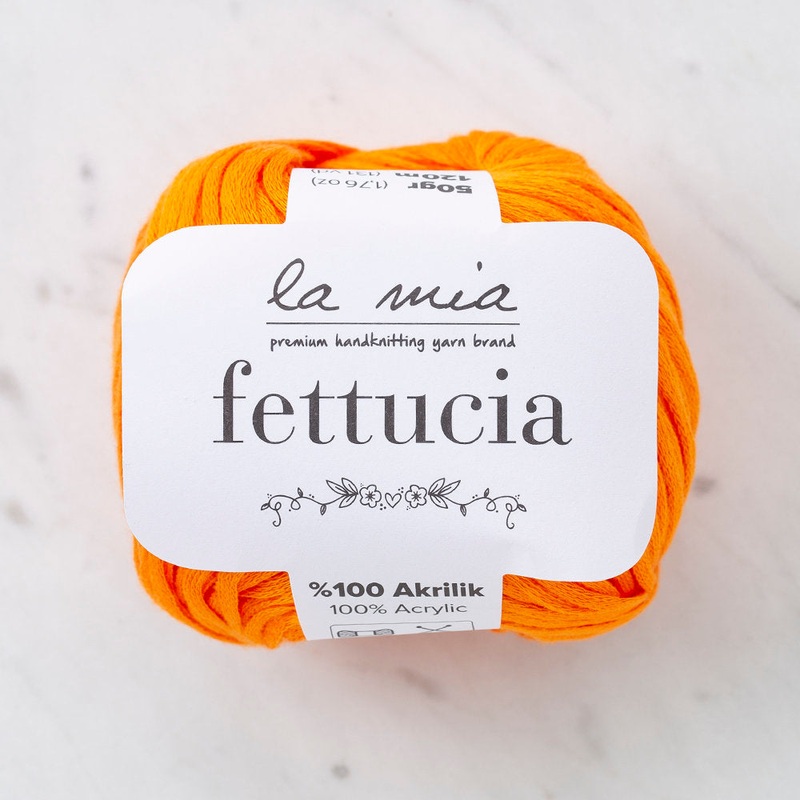 La Mia Fettucia  Yarn, Orange – L077
