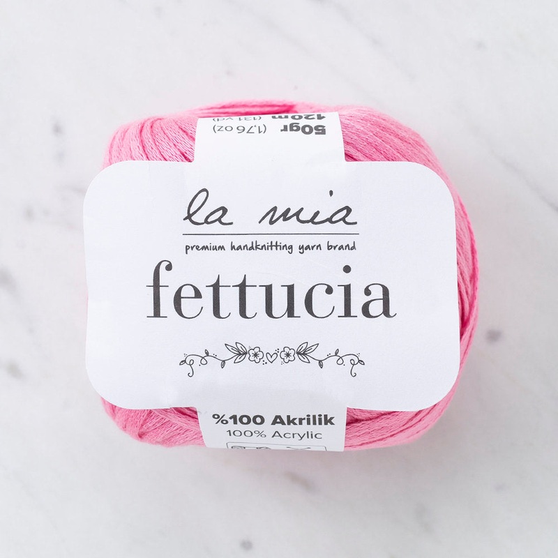 La Mia Fettucia  Yarn, Pink – L046