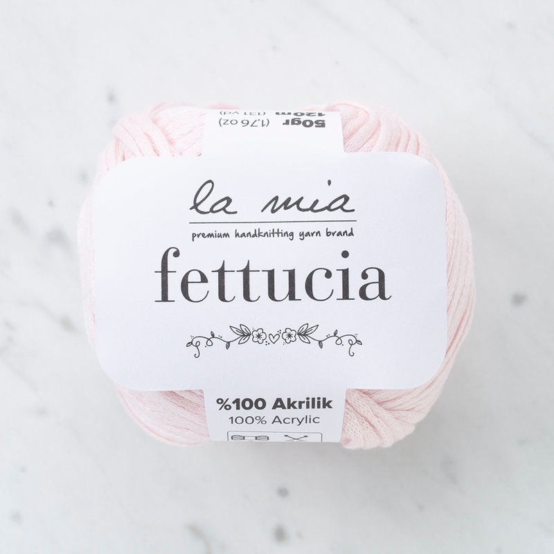 La Mia Fettucia  Yarn, Pinkish White – L063