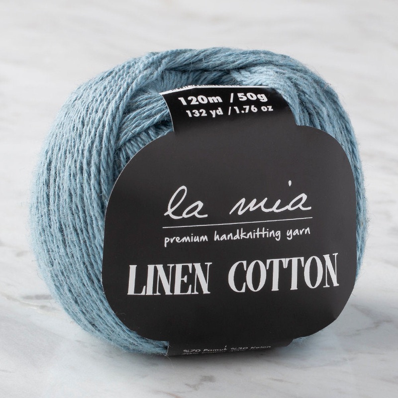 La Mia Linen Cotton Yarn, Blue – L187