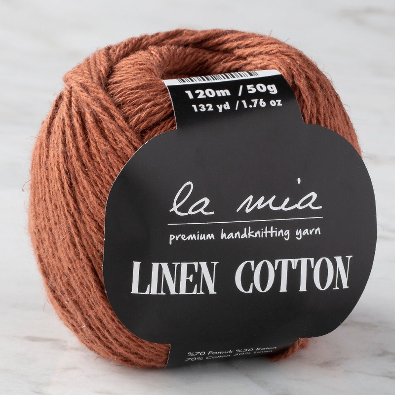 La Mia Linen Cotton Yarn, Brown – L087