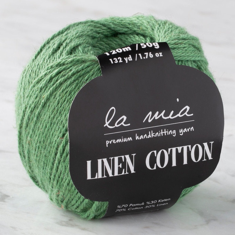 La Mia Linen Cotton Yarn, Green – L113