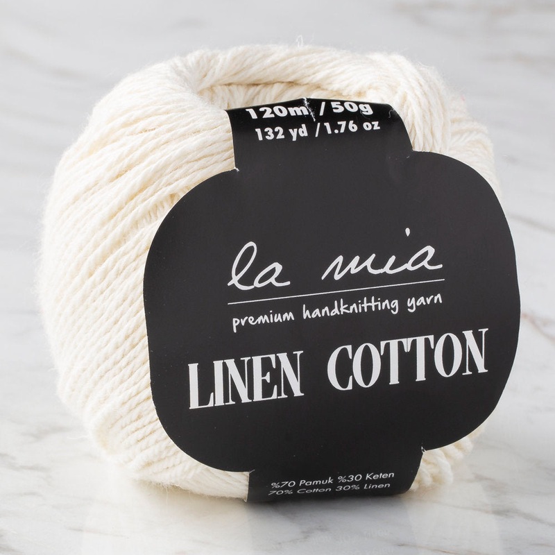 La Mia Linen Cotton Yarn, White – L155